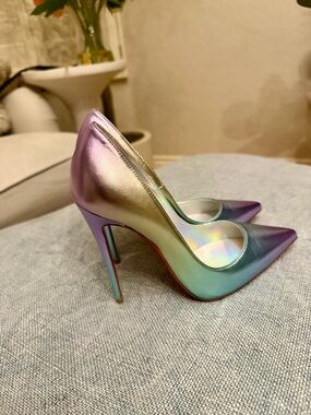 Christian Louboutin Iridescent Multicolor Pointed-Toe Stilettos
